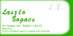 laszlo bogacs business card